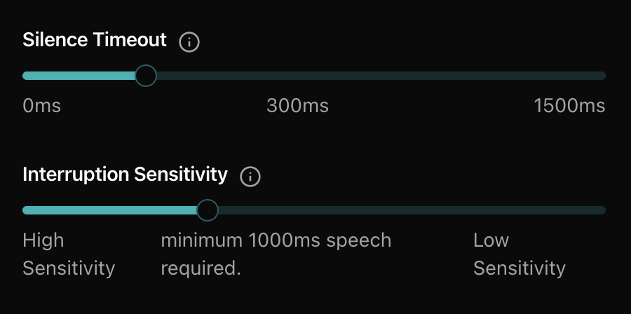 Silence timeout settings