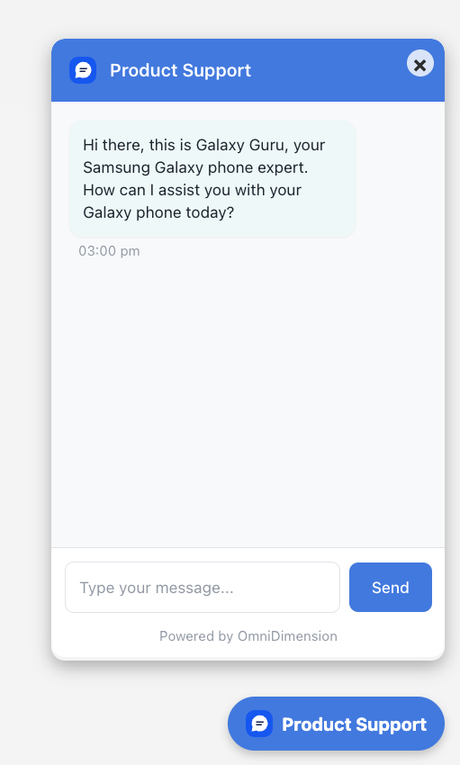 Web widget demo