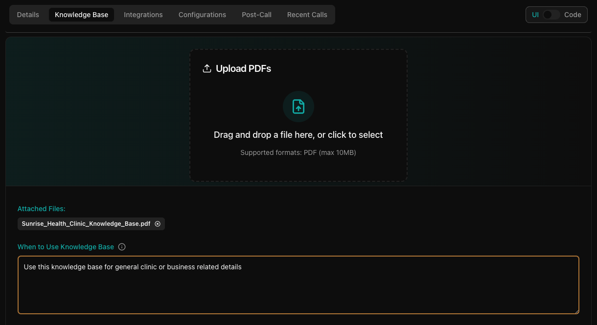 Upload documents