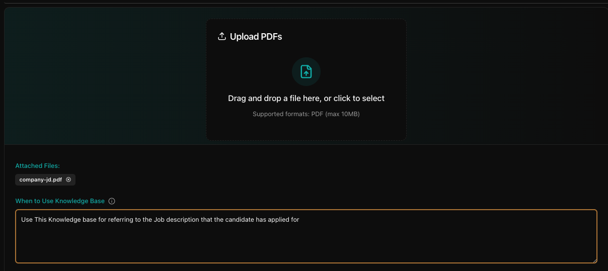 Knowledge base setup
