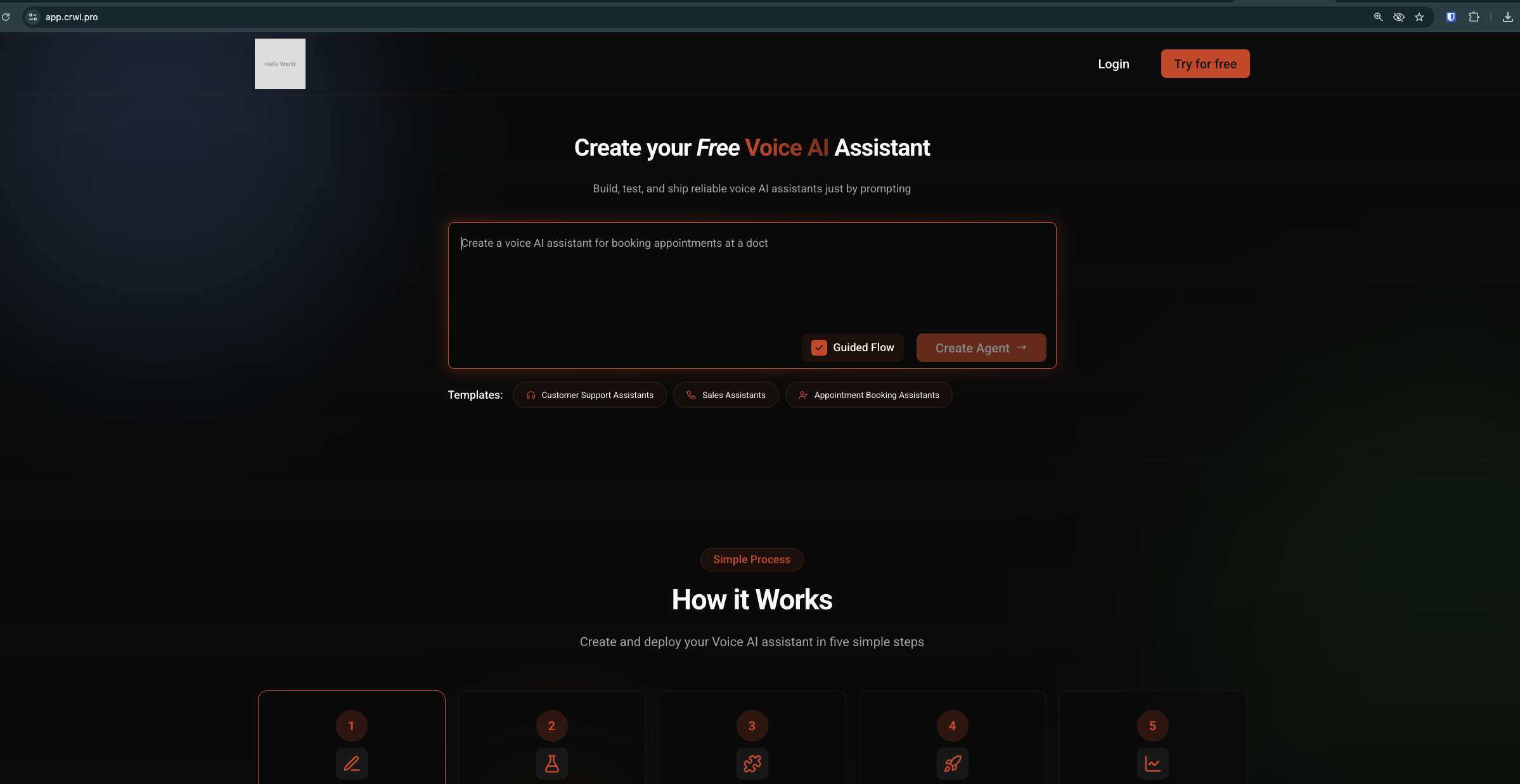 A launched, fully branded platform on its own domain