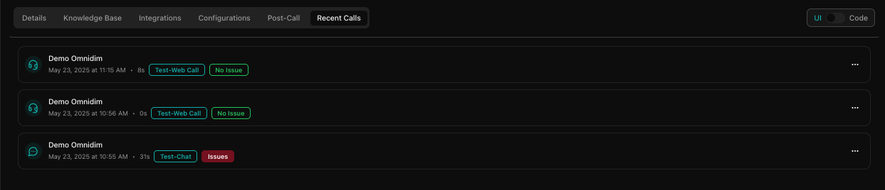 Call logs