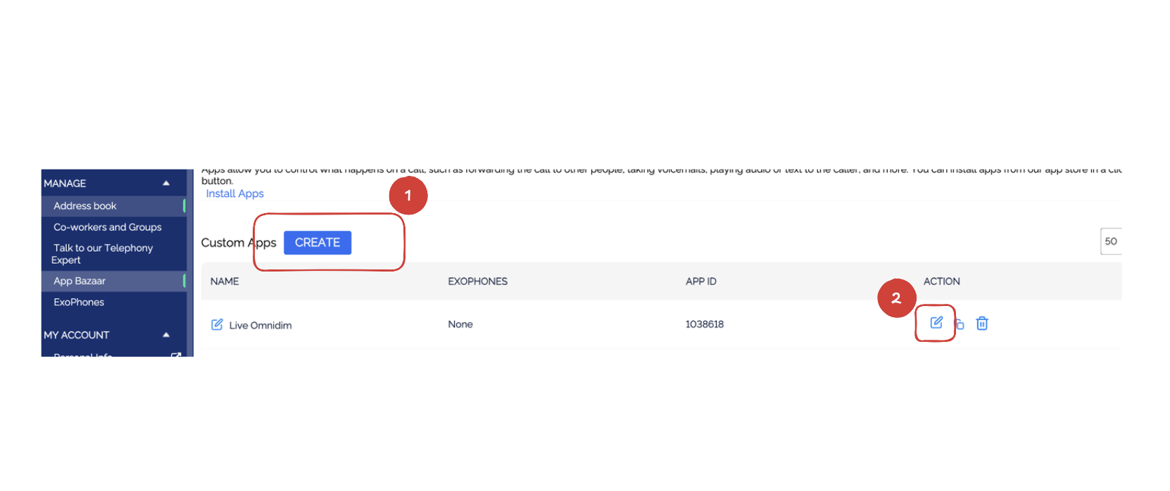 Create New App
