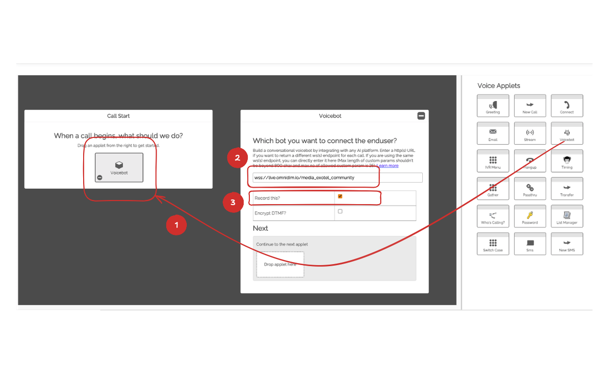 Add Voicebot Applet