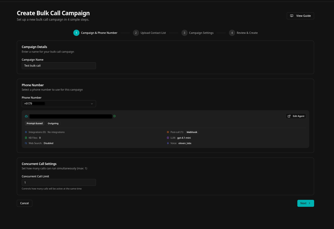 Step 1: Campaign Details